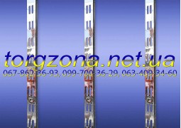 Рейка-профіль дворядна, хромована, 2000х35х12 (стінка1,2мм)